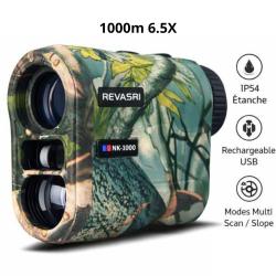 T&eacute;l&eacute;m&egrave;tre Laser de Chasse Camouflage 1000m � Grossissement 6.5x pour Chasse et Outdoor