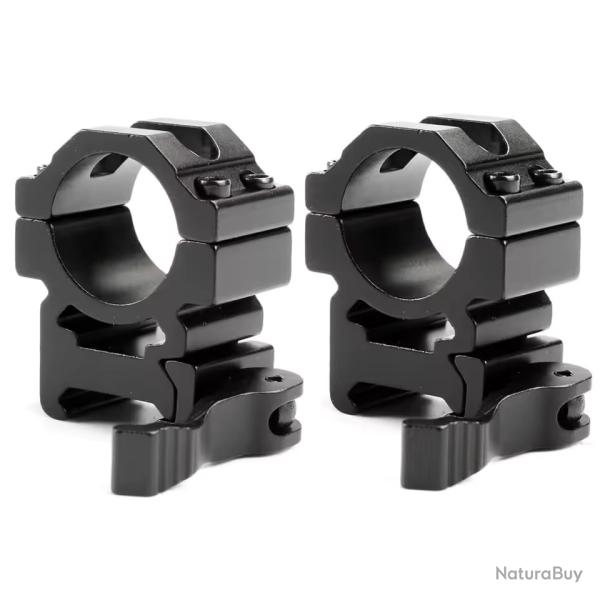 COLLIER DE MONTAGE SYST�ME QD - RAIL PICATINNY 20mm DIAM. 25,4MM PROFIL MOYEN - LIVRAISON GRATUITE