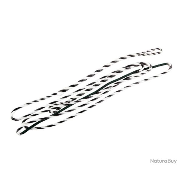 Cordes d'arcs Flex Archery Fast Flight Trad. Flemish 68" Black/White 18