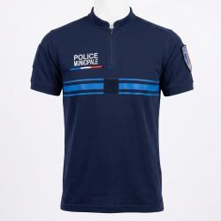 Polo Police Municipale col officier manches courtes double face Ateq M