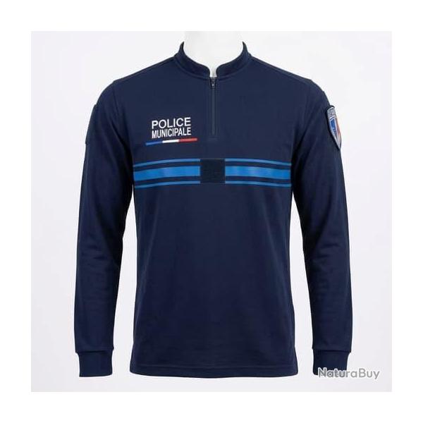 Polo Police Municipale col officier manches Longues double face Ateq XL