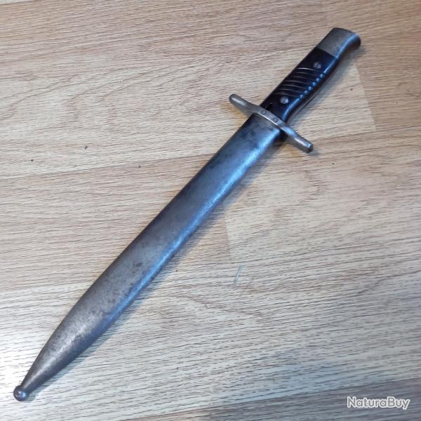 Rare poignard r�alis� avec une ba�onnette 98k arm�e Fran�aise en Indochine
