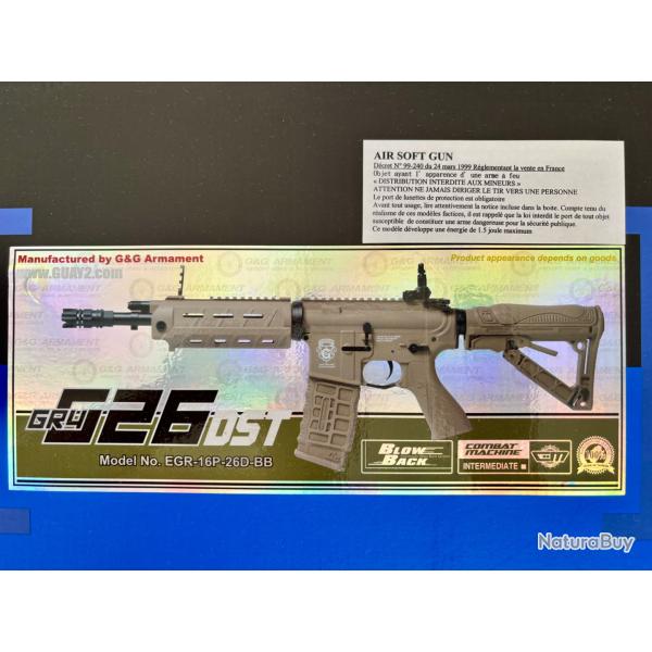 G&G Armement GR4 G26 DST fusil d'assaut d'airsoft de type M4/CQB - AEG - d�sert Tan Edition Limit�e