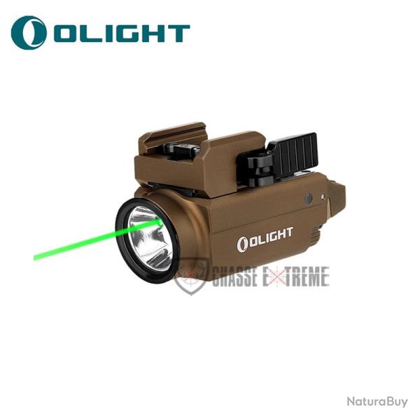 Lampe OLIGHT Baldr-S Mini Desert 800 Lumens Laser Vert Fde