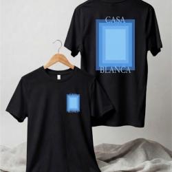 CASABLANCA t-shirt Carr&eacute; Bleu