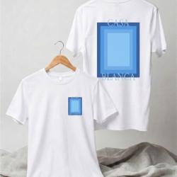 T-Shirt CASABLANCA  Carr&eacute; Bleu