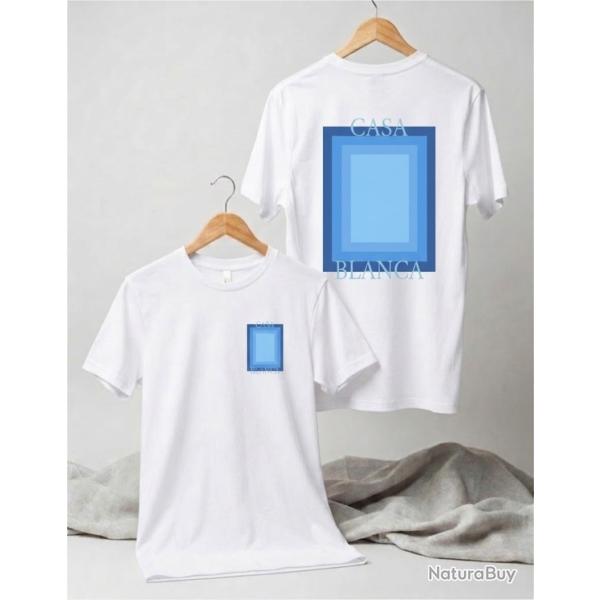 T-Shirt CASABLANCA  Carr� Bleu