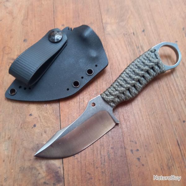 Magnifique Couteau KARLICAN par WILDSTEER et KMR Manche en Paracorde avec �tui Kidex