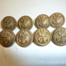lot de Boutons anciens officier Marine Nationale arm&eacute;e fran&ccedil;aise -