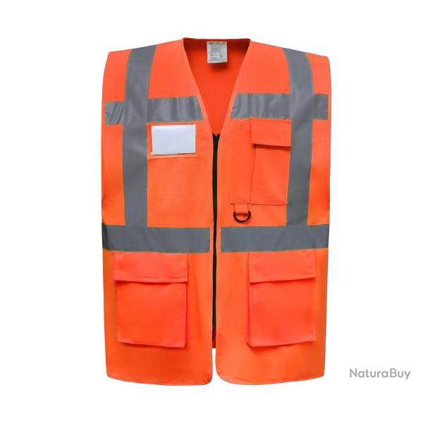 Gilet HV orange avec poches XXL