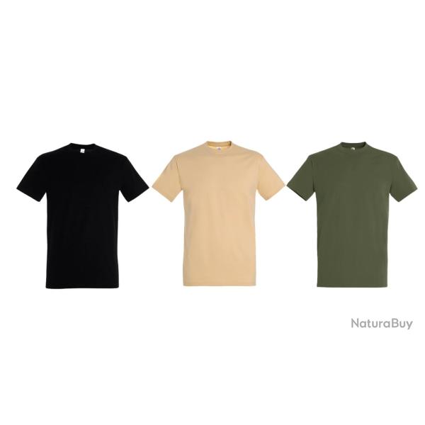 Tee shirt unis lot de 3 M