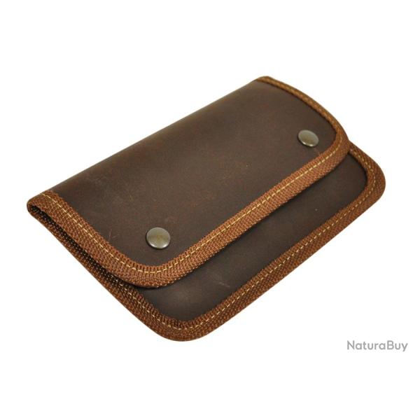 Pochette 10 balles en cuir vieilli