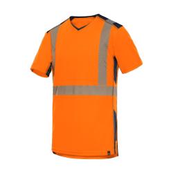 Tee-shirt thermor&eacute;gulant manches courtes BELIZE orange M