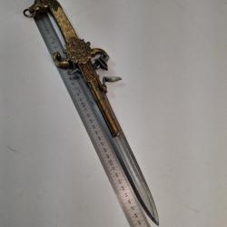 Reproduction / r&eacute;plique pistolet-dague Ketland &agrave; silex - de d&eacute;coration - milieu XX&egrave;me si&egrave;cle