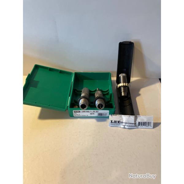Jeu outils rcbs 7,5x54 Mas + sertisseur Lee