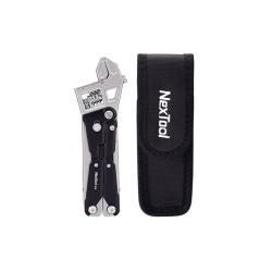 Cl&eacute; &agrave; Molette Multi-Outils NexTool W4 9 Fonctions Acier 8Cr14MoV Manche Aluminium NTL20362A