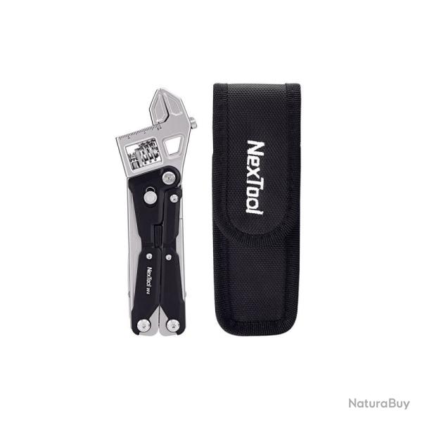 Cl� � Molette Multi-Outils NexTool W4 9 Fonctions Acier 8Cr14MoV Manche Aluminium NTL20362A