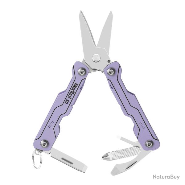 Ciseaux Multi-Outils NexTool Micro Sailor S0 Violet 8 Fonctions Acier 5Cr15Mov NTL20417D