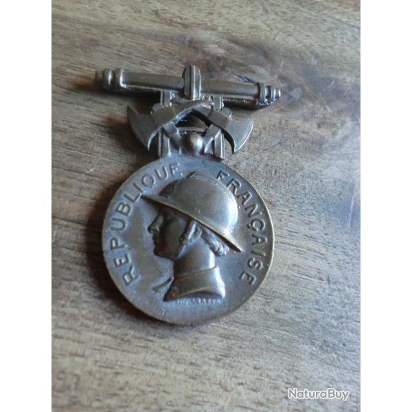 m�daille  d'honneur du minist�re l 'int�rieur sapeur pompier