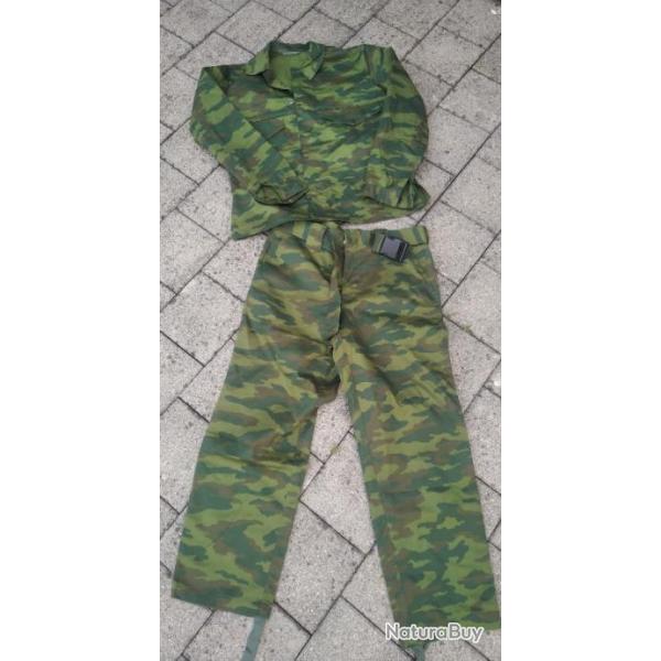 AUTHENTIQUE TENUE VESTE ET PANTALON CAMOUFLAGE "FLORA" VSR 98 TAILLE L (52/3) NEUVE