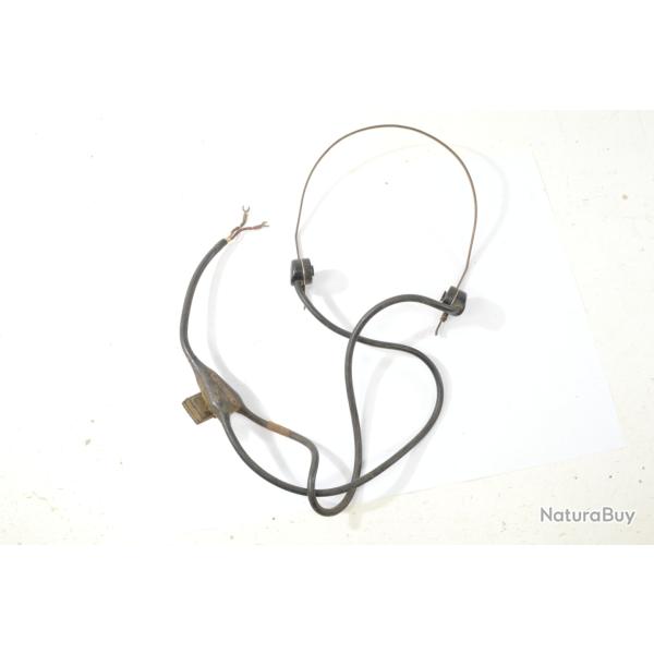 Ecouteurs radio US WW2 1944 - casque HS-30 HS30 conducteur / pilote de char. Usag�