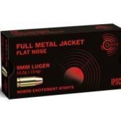 Cartouches GECO Calibre 9mm 154grs FMJ subsonic Flat Nose - Boite de 50 unit&eacute;s