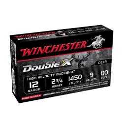 Cartouche Winchester CHEVROTINE Double X - Cal. 12 / 70 mm - 9 grains