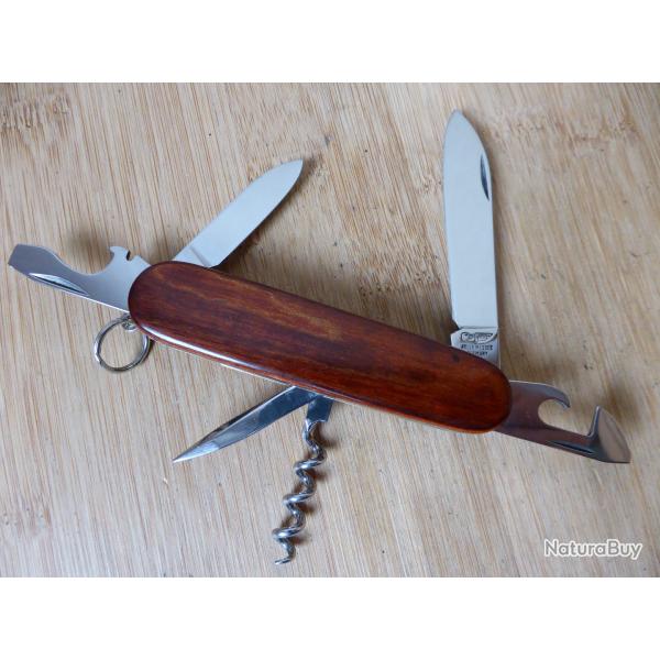 Ancien couteau multifonctions type "SUISSE" vintage 6 pi�ces ADLER MESSER GERMANY