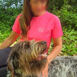 TEE SHIRT ROSE FLUO L&L WE SHARE COUPE CINTREE