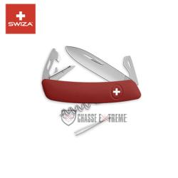 Couteau SWIZA D03 11 Fonctions Rouge