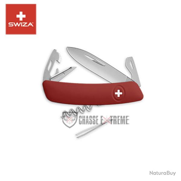 Couteau SWIZA D03 11 Fonctions Rouge