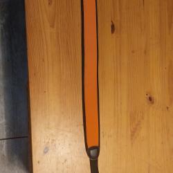 Bretelle plate Pisteurs n&eacute;opr&egrave;ne orange