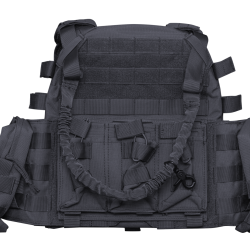 Veste tactique TACTICAL OPS Operator 500D Nylon Noir MOLLE avec poches