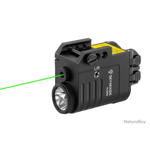 Lampe Tactique avec Laser Vert L53A1F Skywoods