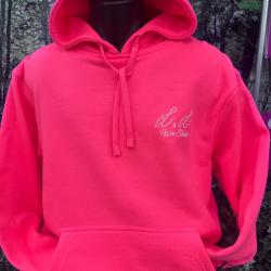 SWEAT A CAPUCHE L&L WE SHARE Rose Fluo