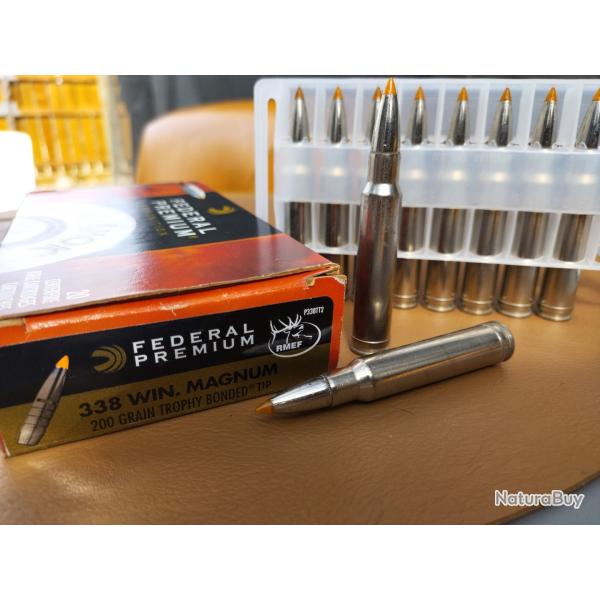 F�d�ral Pr�nium 338 WM Trophy Bonded Tip 200 grs x 19 U