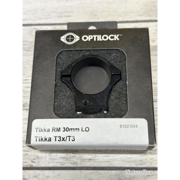 Montage fixe Tikka T3X/T3 30mm bas - Optilock