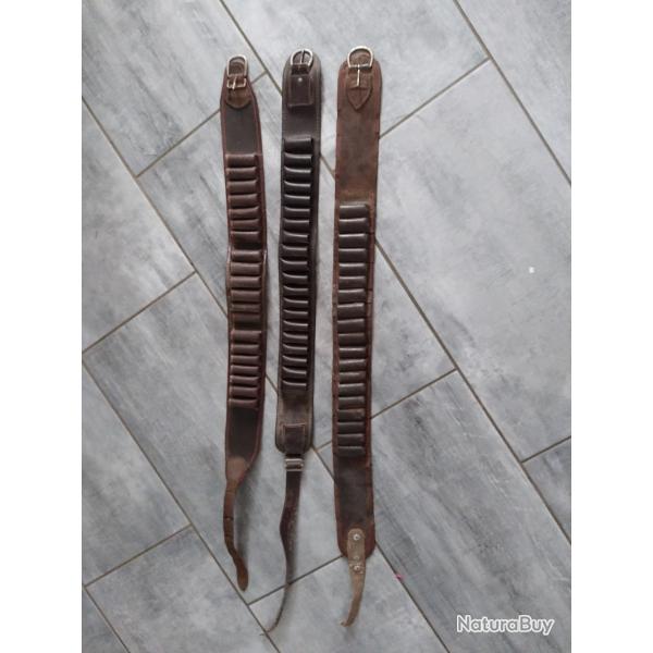 Trois cartouchi�res de chasse canon lisse