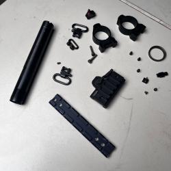 Pi&egrave;ces diverses pour browning, remington, rail Weaver, montage rapide type picatinny,point de mire.