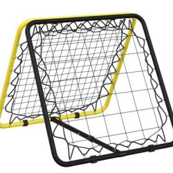 Filet rebond football r&eacute;glable double face jaune noir 5 angles