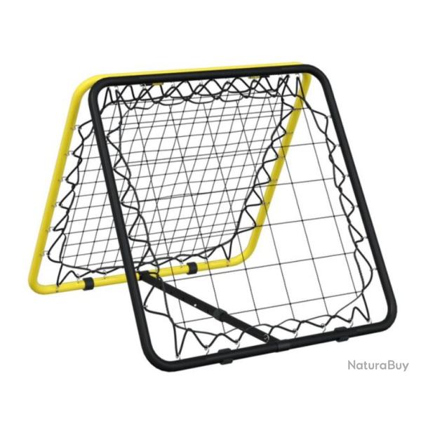 Filet rebond football r�glable double face jaune noir 5 angles