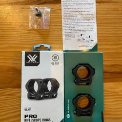 Colliers pour lunette Vortex Pro Series 30 mm - Bas - Weaver - Diam&egrave;tre 30mm