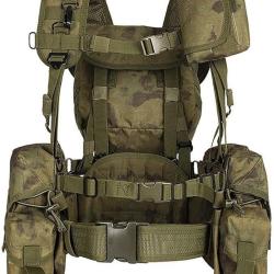 Ensemble Gilet Tactique MOLLE Complet Syst&egrave;me de Portage Modulaire Nylon Terrain Tir Outdoor Camo