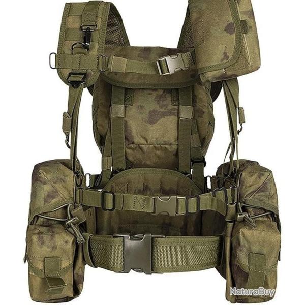 Ensemble Gilet Tactique MOLLE Complet Syst�me de Portage Modulaire Nylon Terrain Tir Outdoor Camo