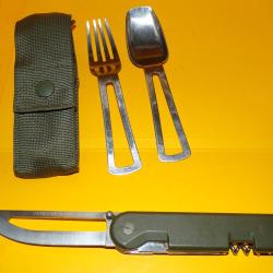 COUTEAU TATOU PLIANT DE POCHE POUR LE REPAS DE L'ARMEE FRANCAISE  , FABRICATION FRANCAISE TATOU DE 2