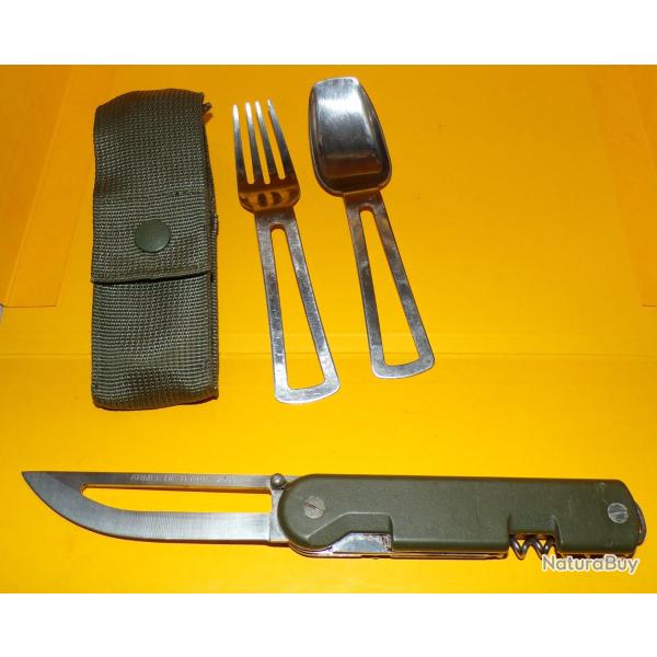 COUTEAU TATOU PLIANT DE POCHE POUR LE REPAS DE L'ARMEE FRANCAISE  , FABRICATION FRANCAISE TATOU DE 2