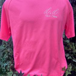 TEE SHIRT ROSE FLUO L&L WE SHARE COUPE AMPLE