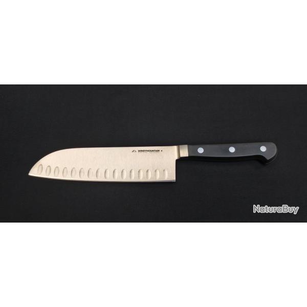 WindyMountain Couteau Santoku 17,7 cm - Lame Inox - Couteau de Cuisine