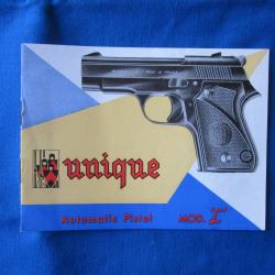 Notice d'origine pistolet Unique mod&egrave;le L