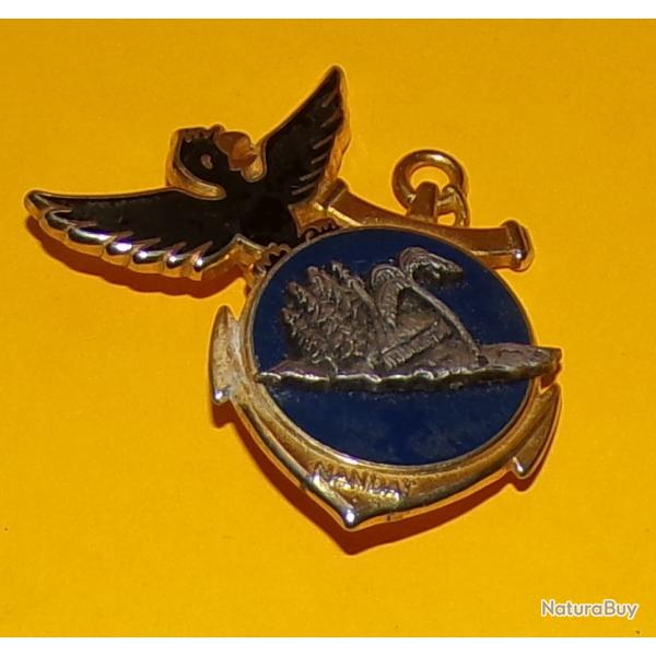 R�g. Inf. de Marine du Pacifique, D�t. NANDAI, bleu fonc� , Nouvelle Cal�donie oiseau cagou noir ,